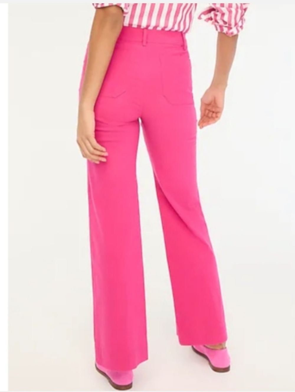 J. Crew Lizzy High Rise "Vintage Berry" Wide-Leg Jeans - Picture 12 of 14